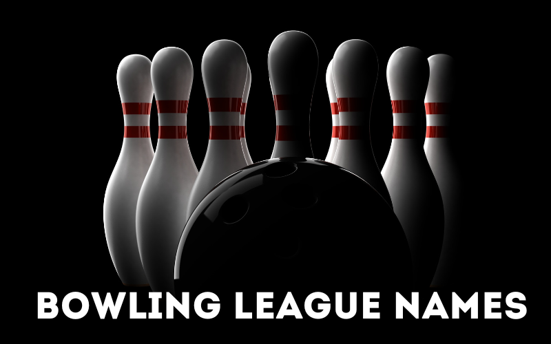 Highlighting the importance of a great bowling league name with a bowling alley backdrop