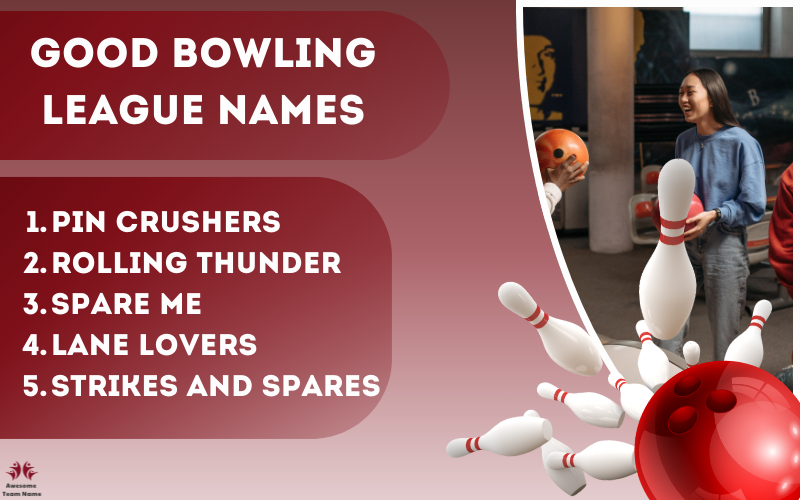 A scoreboard featuring good bowling league names, highlighting creative and unique team ideas for inspiration