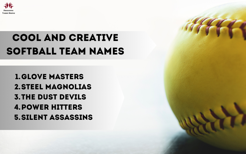 Cool and creative softball team names displayed on a scoreboard, inspiring team identity ideas