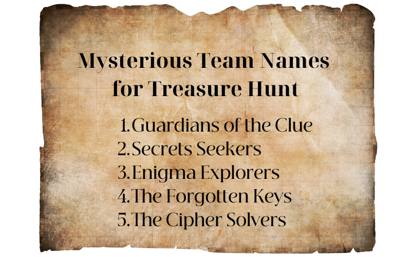 Mysterious-Team-Names-for-Treasure-Hunt